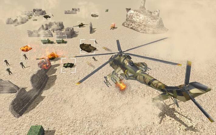 Взломанная Боевой вертолет Воздушная атак на Андроид - Бесконечные деньги бесплатно