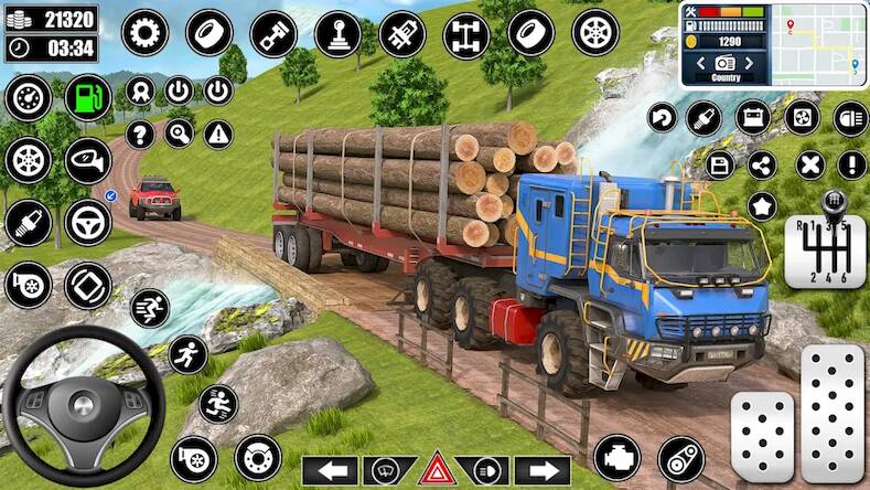  Log Transporter Truck Driving   -   