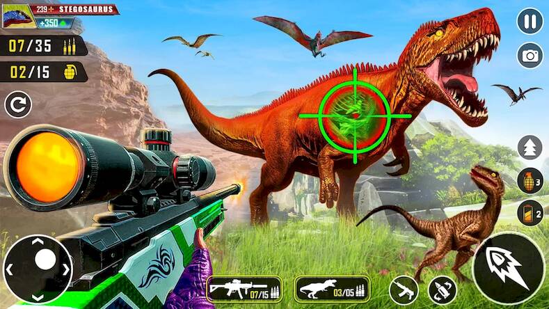  Wild Dino Hunter 3D Gun Games   -   