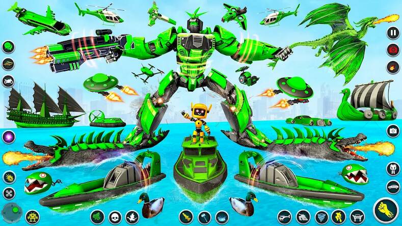  Dino Robot - Car Robot Games   -   