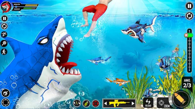  Shark Attack FPS Sniper Game   -   