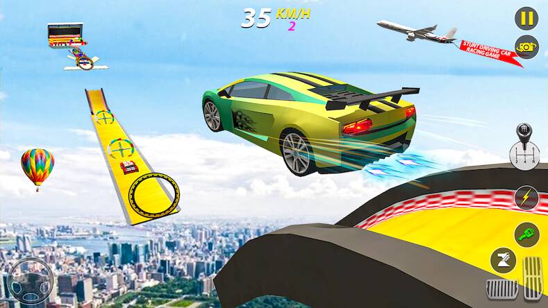  Car stunt driving game 3d race   -   