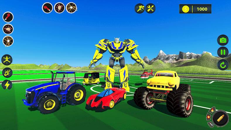  Farm Tractor Robot Hero Game   -   