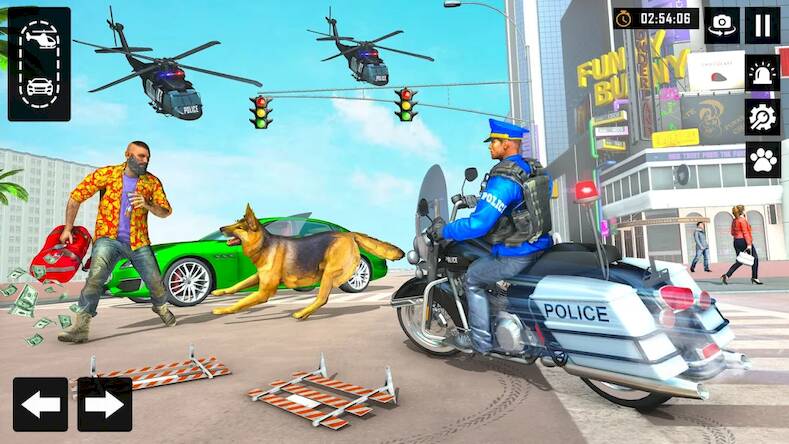  US Police Dog City Crime Chase   -   